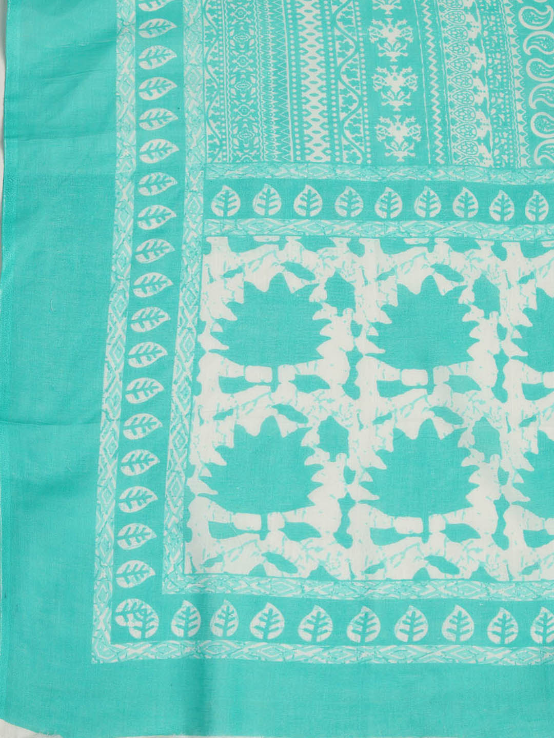 Printed Cotton Blend Unstitched Suit With Dupatta