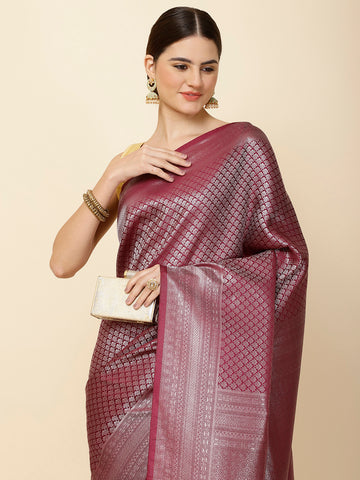 Brocade Zari Jaal Woven Handloom Saree