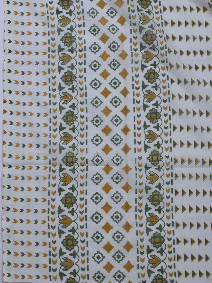 Printed Cotton Blend Unstitched Suit With Dupatta