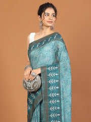 Digital Printed Tussar Woven Saree