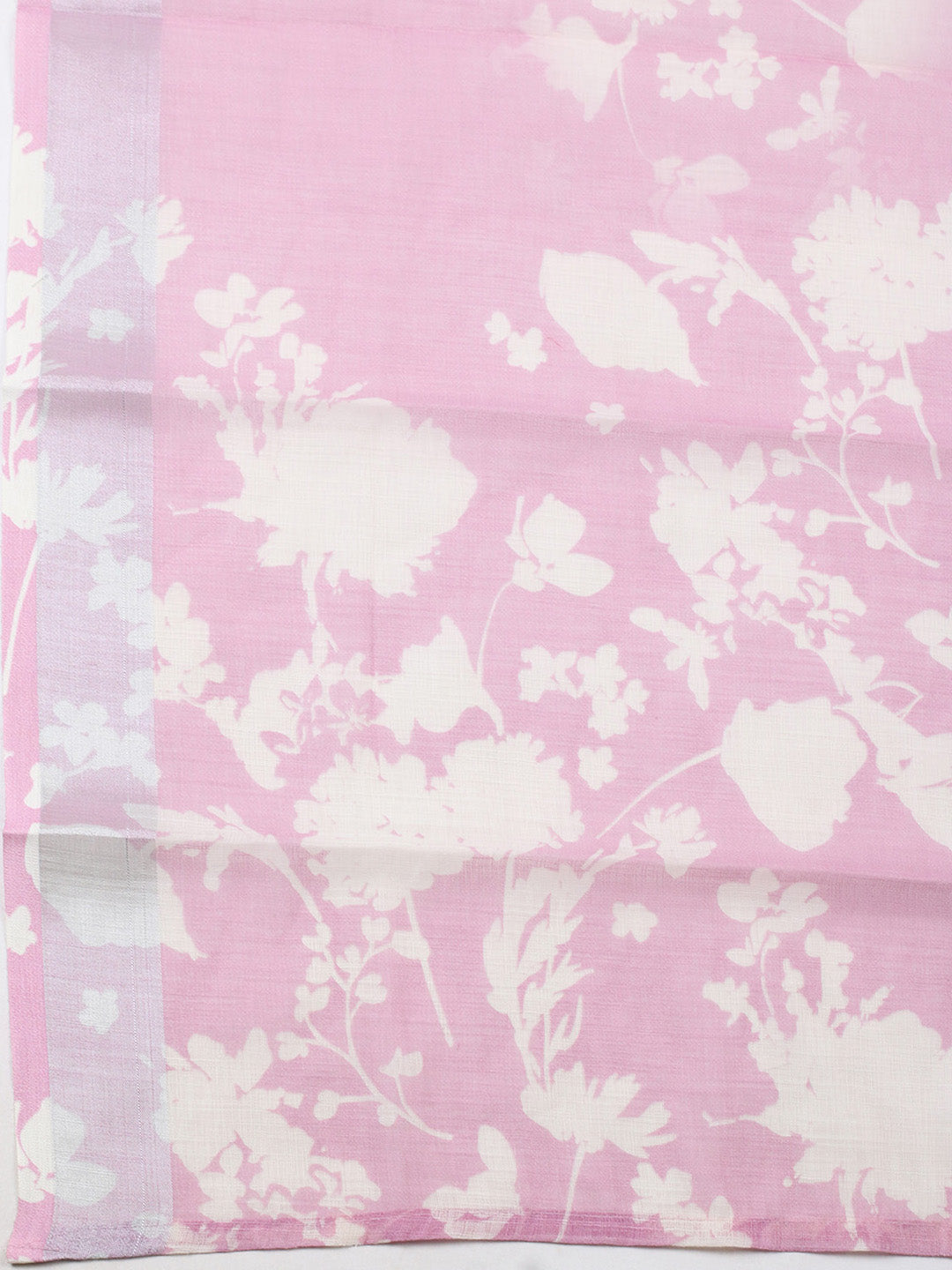 Embroidered Linen Blend Unstitched Suit With Pant &amp; Dupatta
