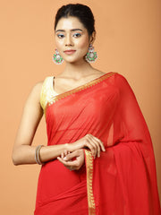 Zari Border Chiffon Woven Saree