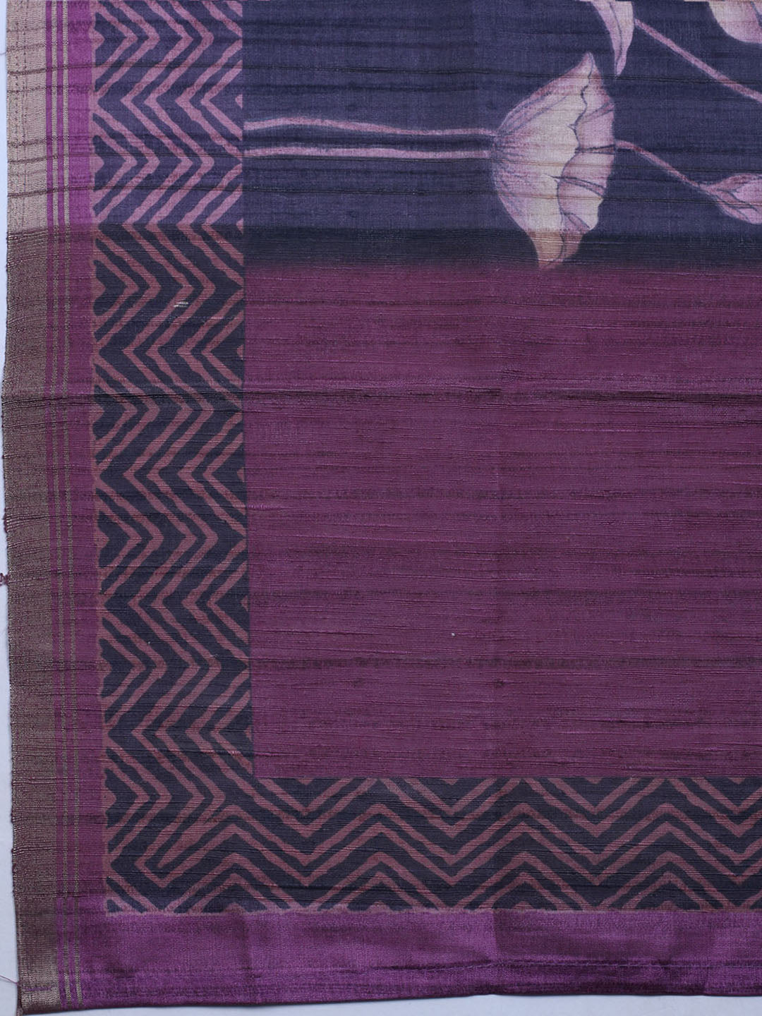 Printed Tussar Unstitched Suit With Dupatta