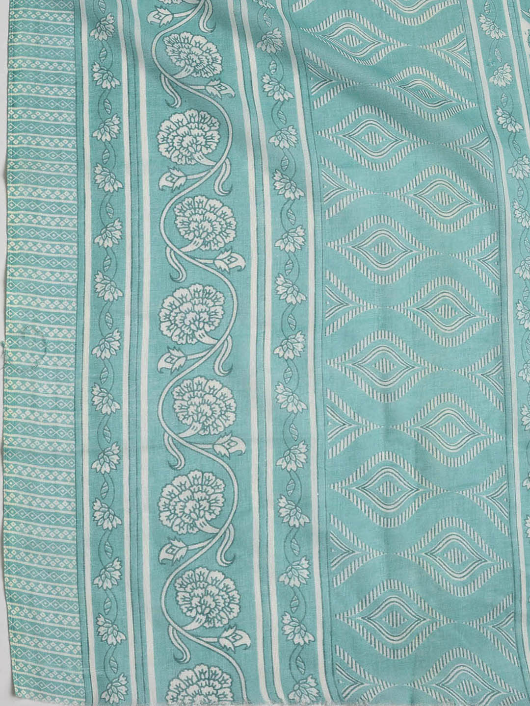 Neck Embroidered Cotton Blend Unstitched Suit With Dupatta