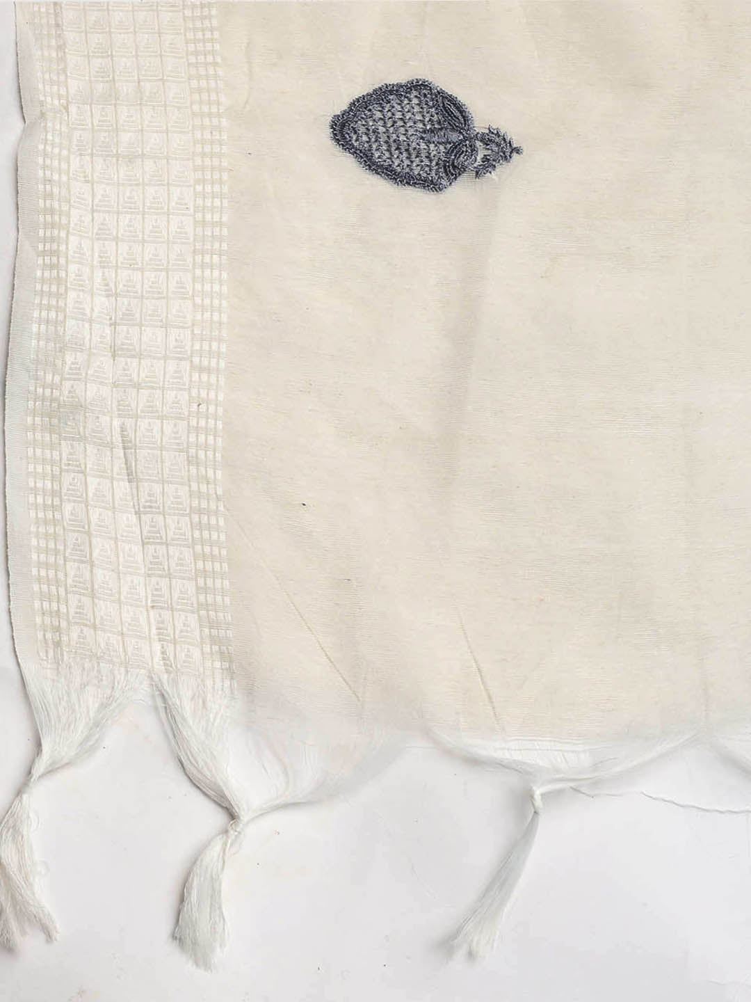 Embroidered Cotton Blend Unstitched Suit With Dupatta