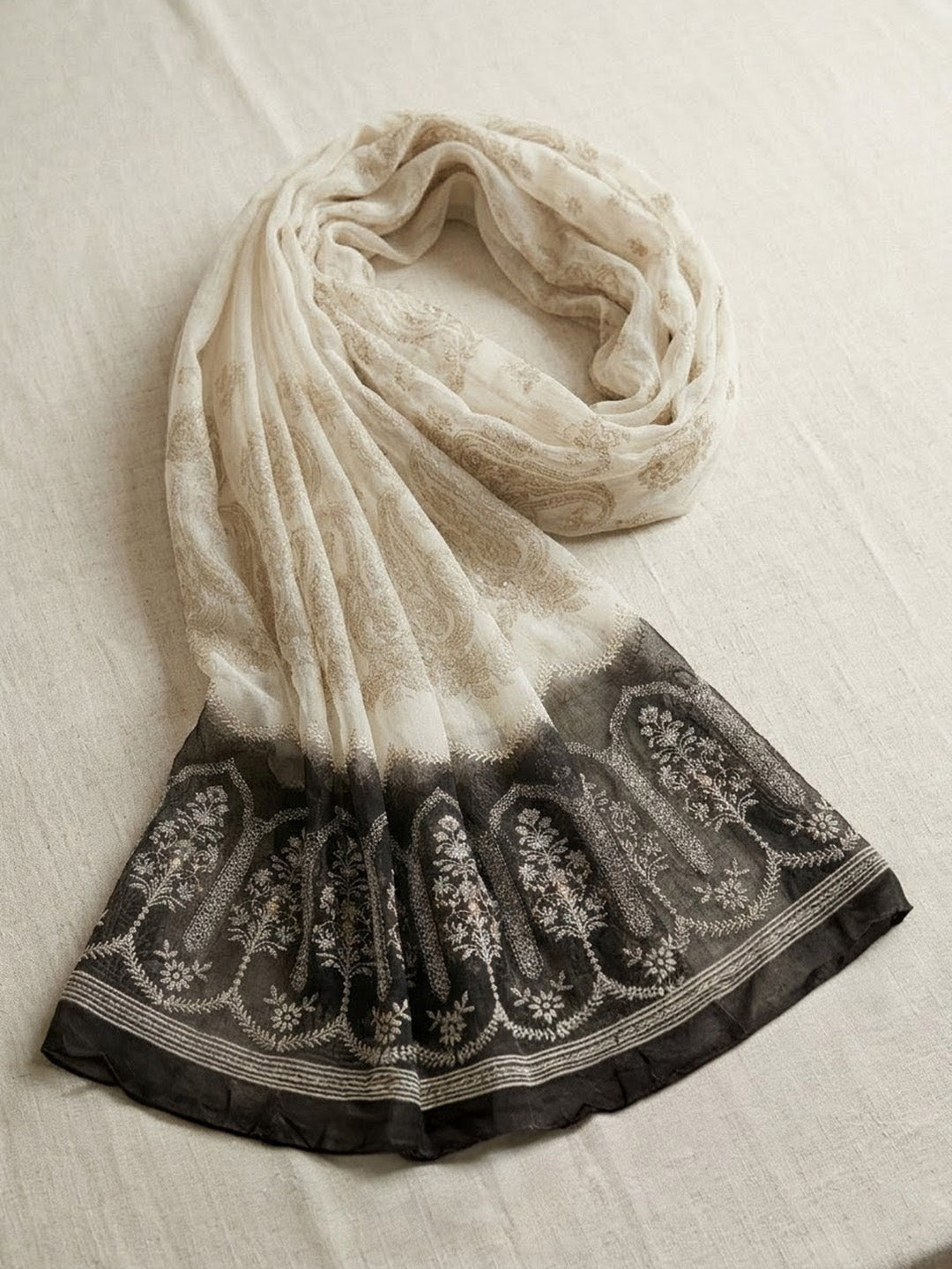 Printed Cotton Blend Unstitched Suit With Pant &amp; Dupatta