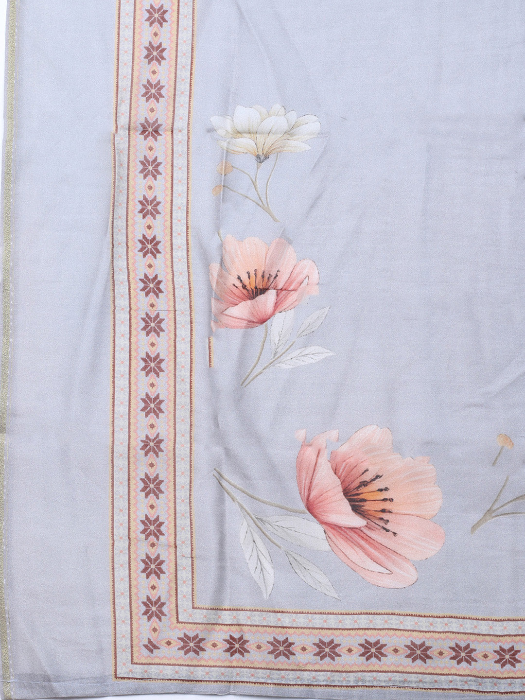 Printed Muslin Unstitched Suit With Dupatta