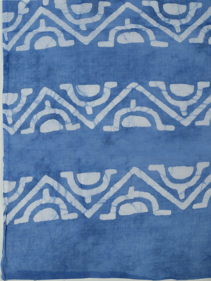 Printed Cotton Unstitched Kurta With Pant &amp; Dupatta