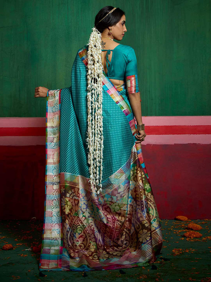Bandhani Printed Art Silk Saree