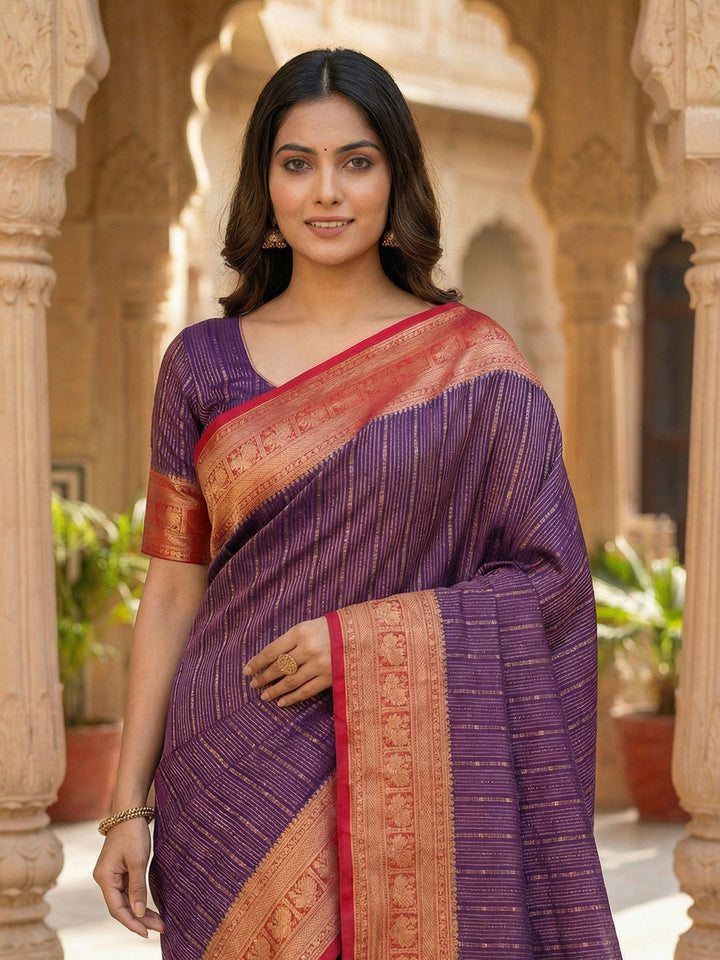 Plain Crepe Saree