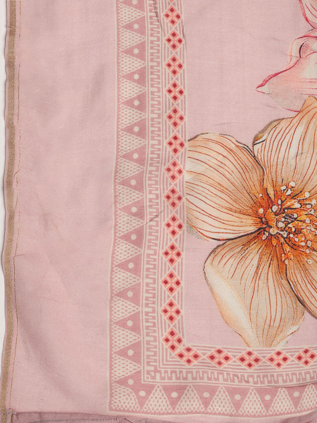 Printed Muslin Unstitched Suit With Dupatta