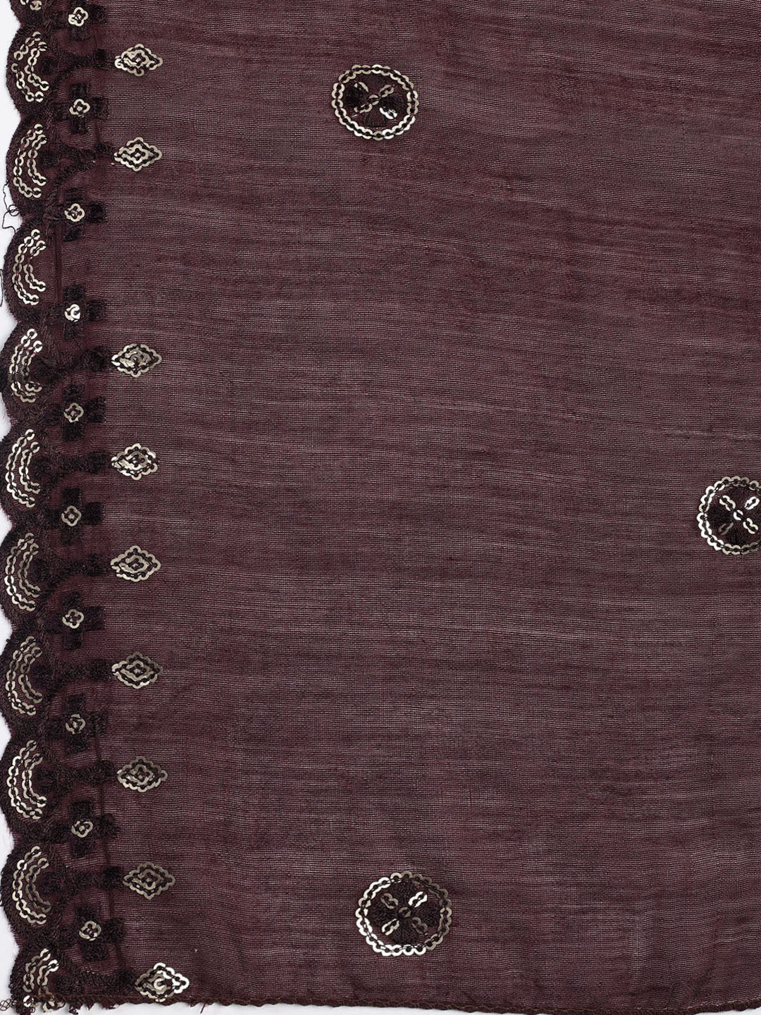 Neck Embroidered Chanderi Unstitched Suit With Dupatta