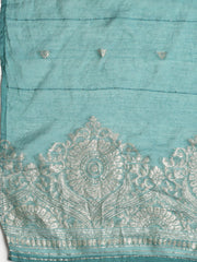 Neck Embroidered Cotton Blend Unstitched Suit With Dupatta