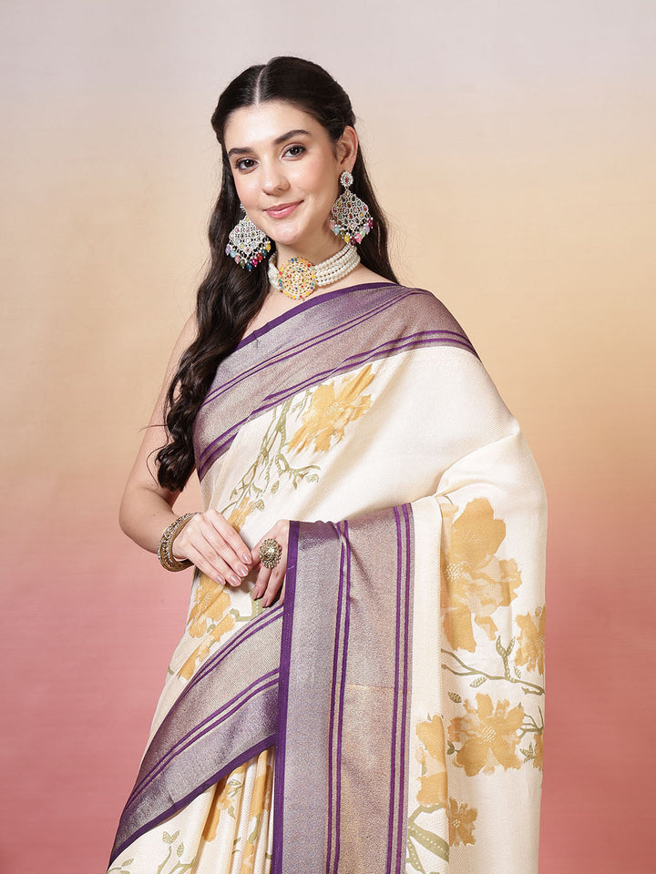 Digital Floral Printed Georgette Saree