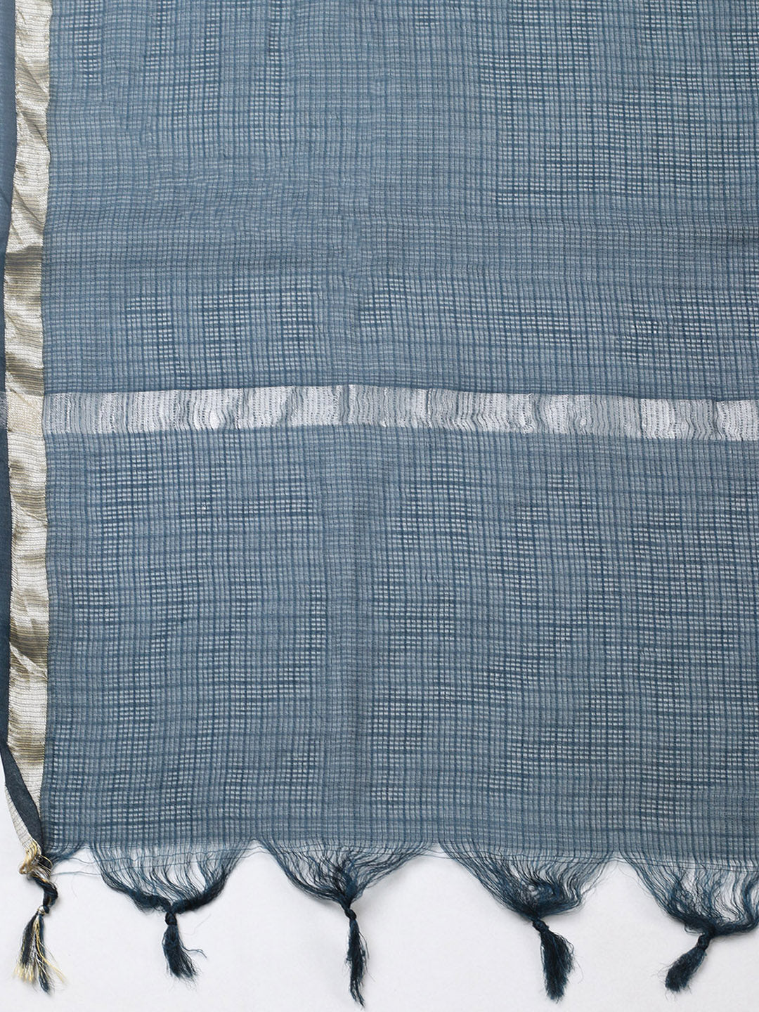 Embroidered Cotton Blend Unstitched Suit With Pant &amp; Dupatta
