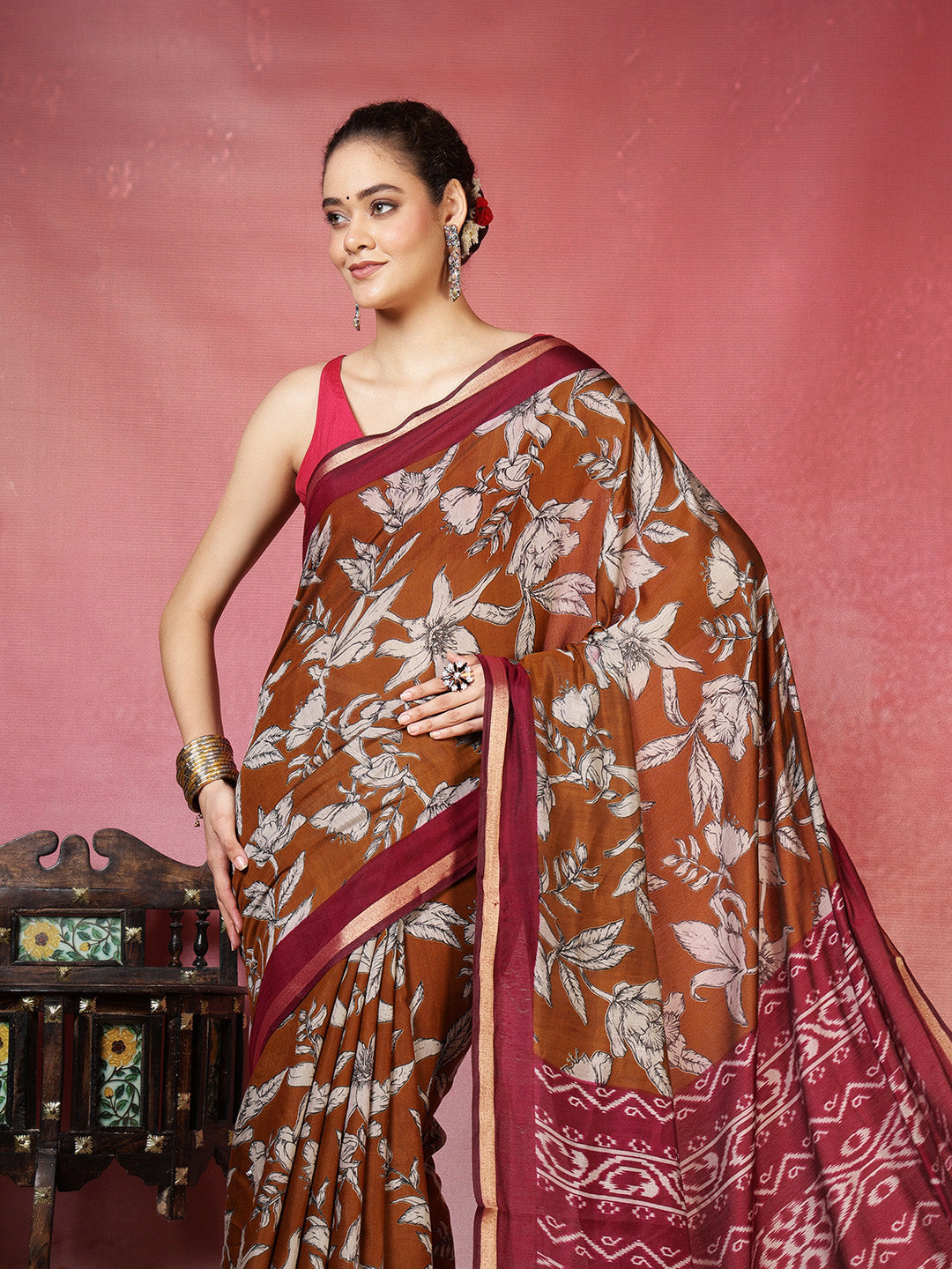 Plain Art Silk Saree