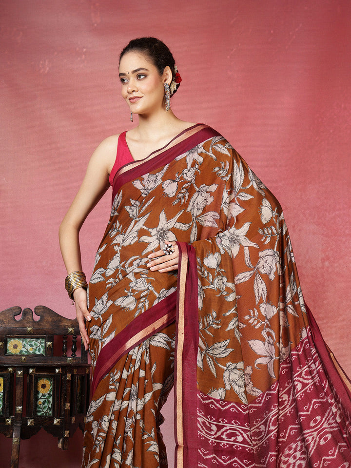 Plain Art Silk Saree