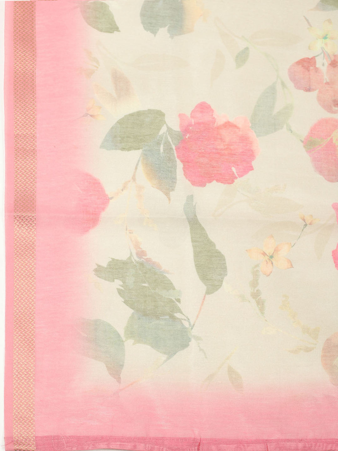 Embroidered Chanderi Unstitched Suit With Pant &amp; Dupatta