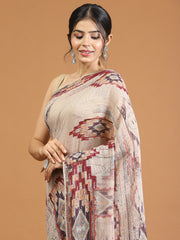 Printed & Stone Work Georgette Saree