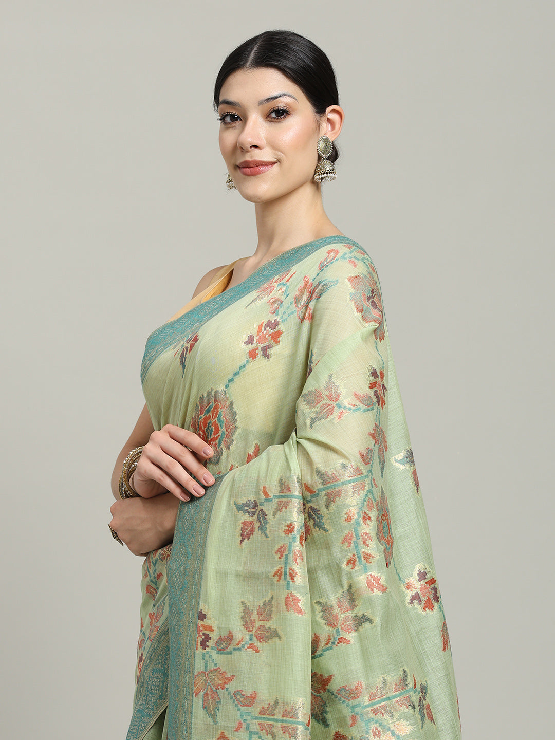 Zari Jaal Art Silk Woven Saree