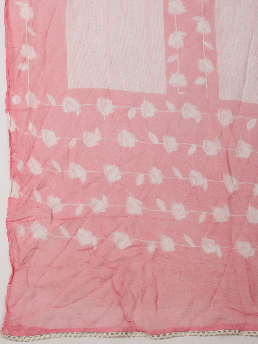 Embroidered Cotton Unstitched Suit With Pant Dupatta