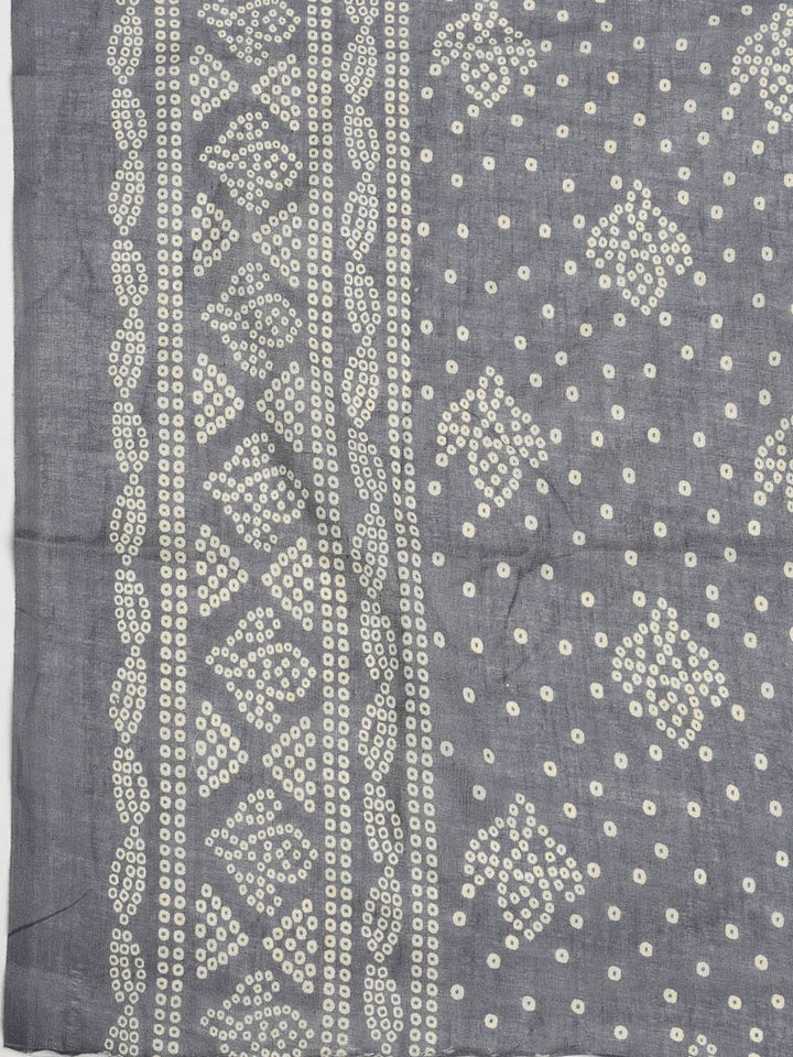 Printed Cotton Blend Unstitched Suit With Dupatta