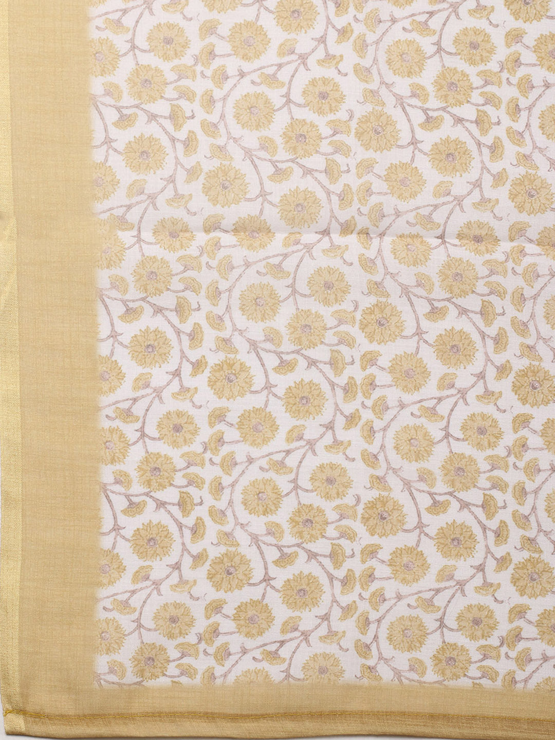 Embroidered Cotton Blend Unstitched Suit With Pant &amp; Dupatta