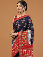 Patola Printed Art Silk Woven Saree