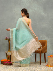 Embroidered Cotton Blend Saree