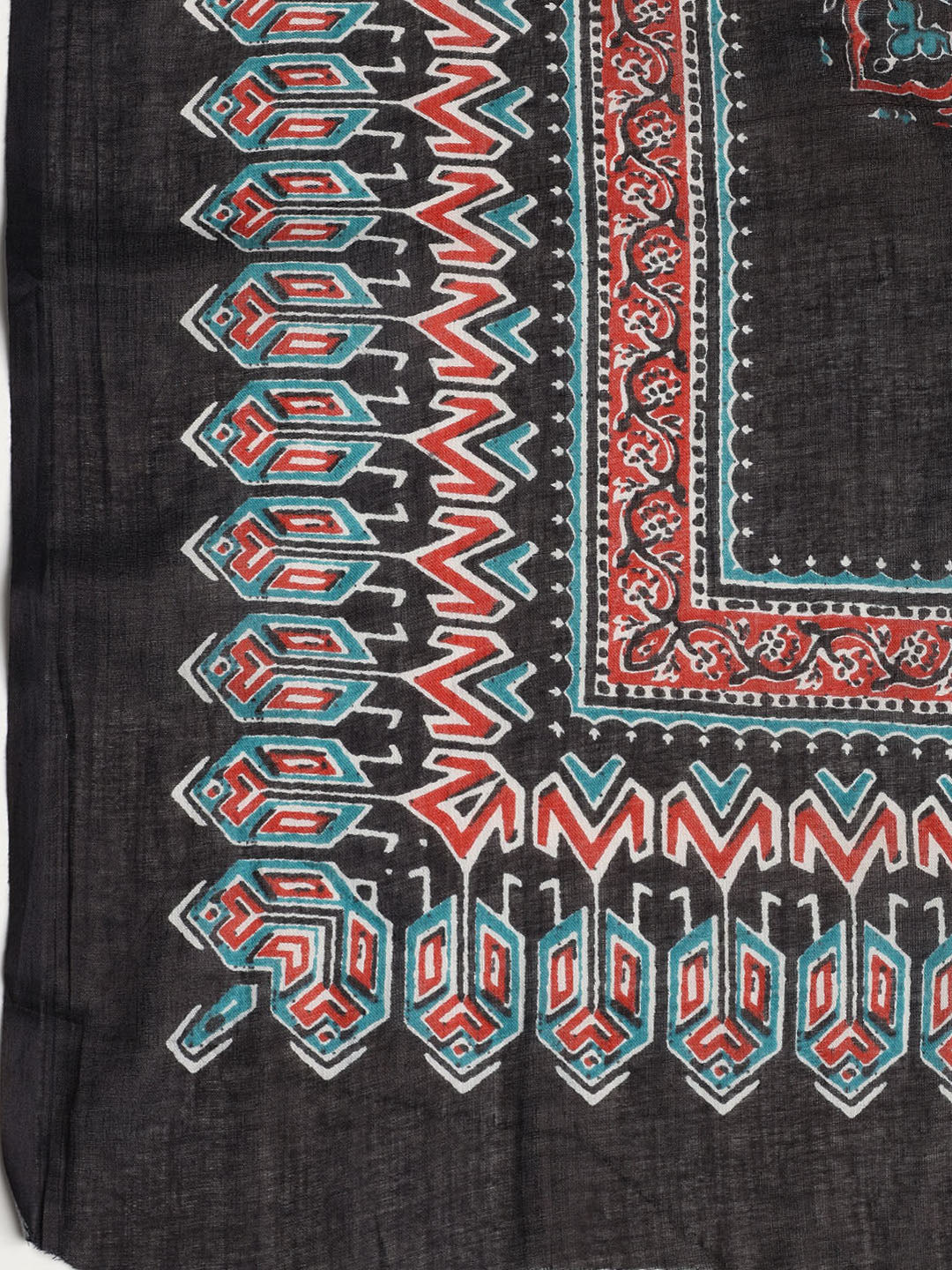 Printed Cotton Blend Unstitched Suit With Dupatta