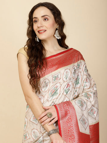 Zari Jaal Woven Handloom Saree