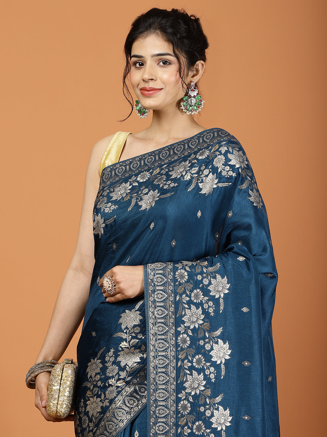 Zari Jaal Art Silk Woven Saree