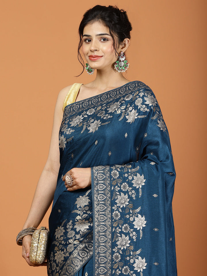 Zari Jaal Art Silk Woven Saree