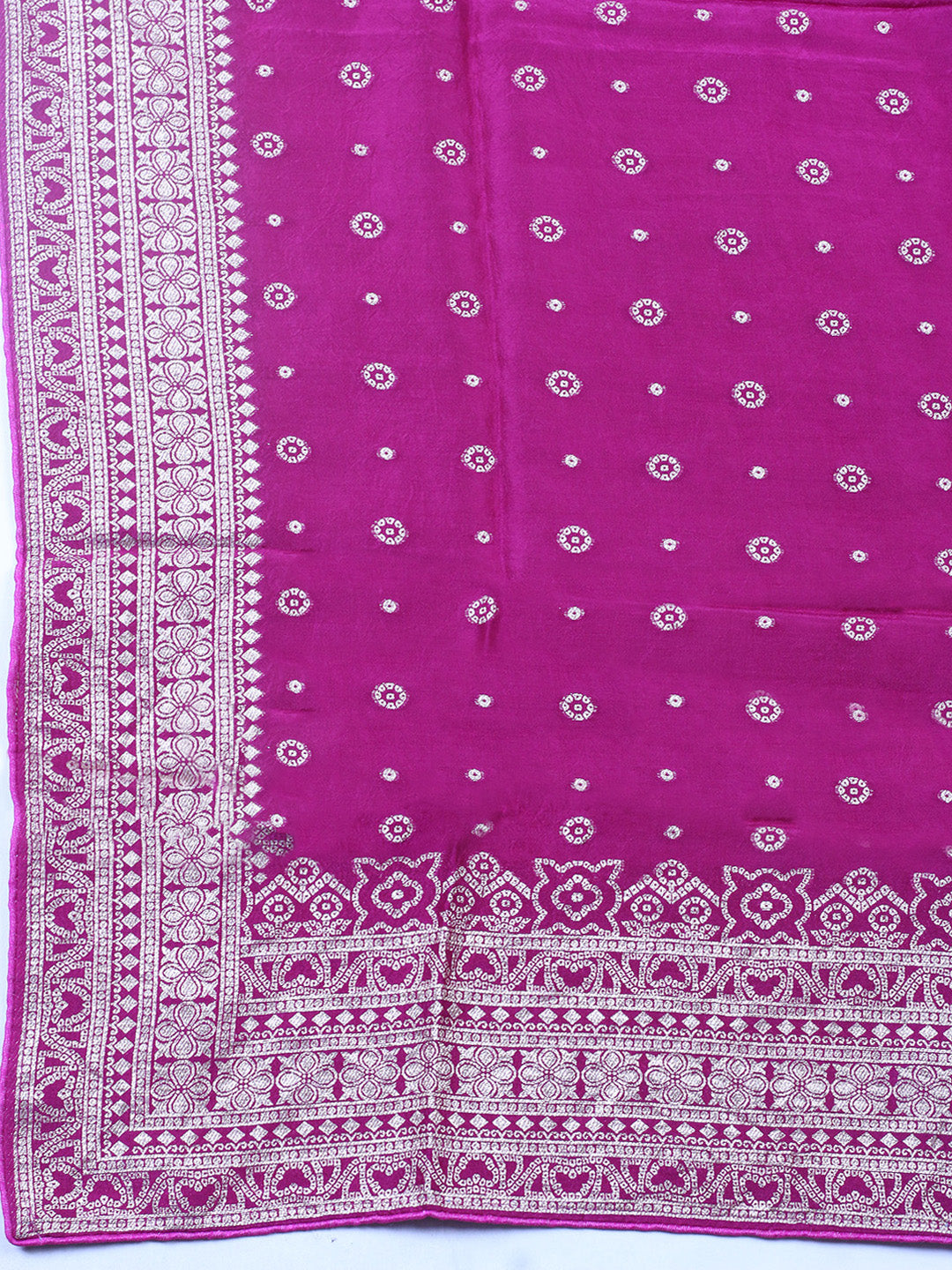 Embroidered Art Silk Unstitched Suit Piece With Dupatta