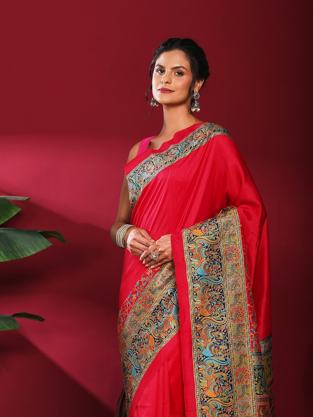 Digital Printed Art Silk Saree