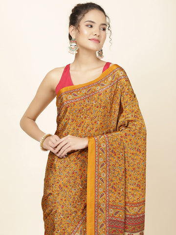 Printed Crepe Woven Saree