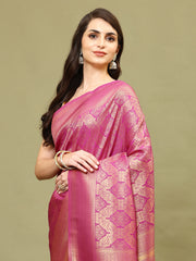 Zari Jaal Woven Handloom Saree