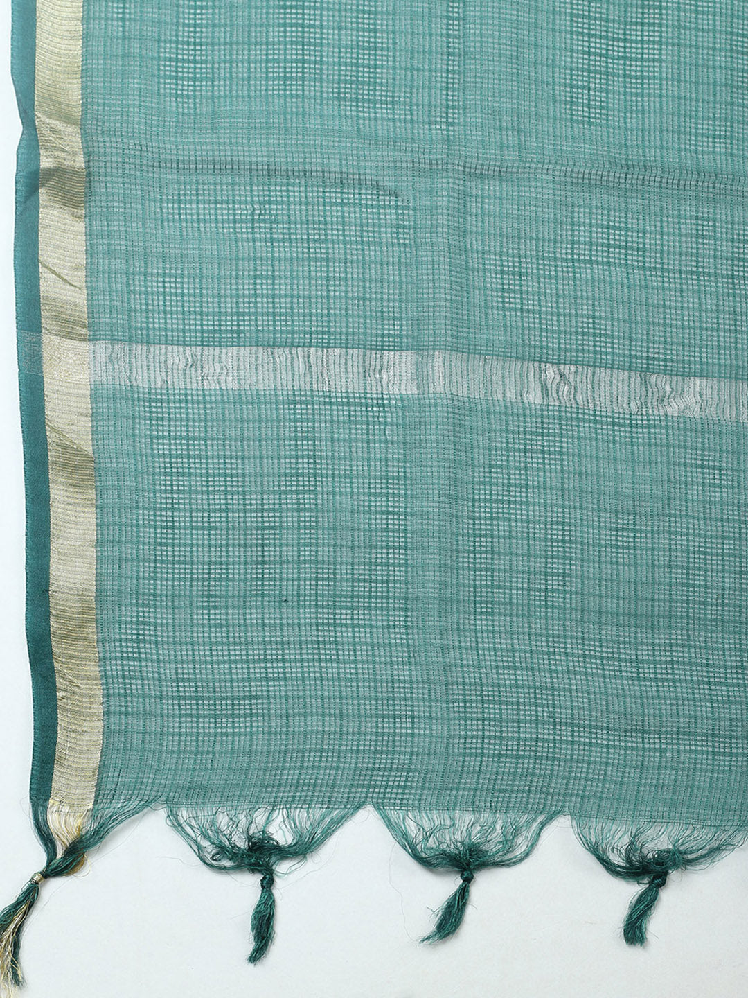 Embroidered Cotton Blend Unstitched Suit With Pant &amp; Dupatta