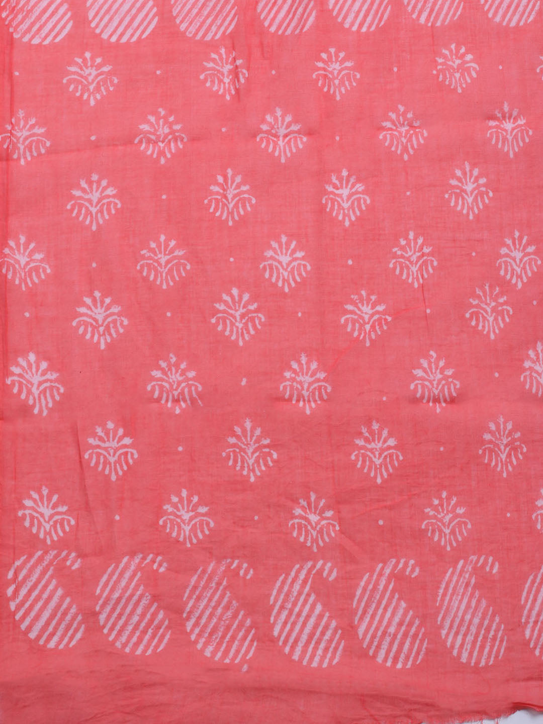 Printed Cotton Blend Unstitched Kurta With Pant &amp; Dupatta
