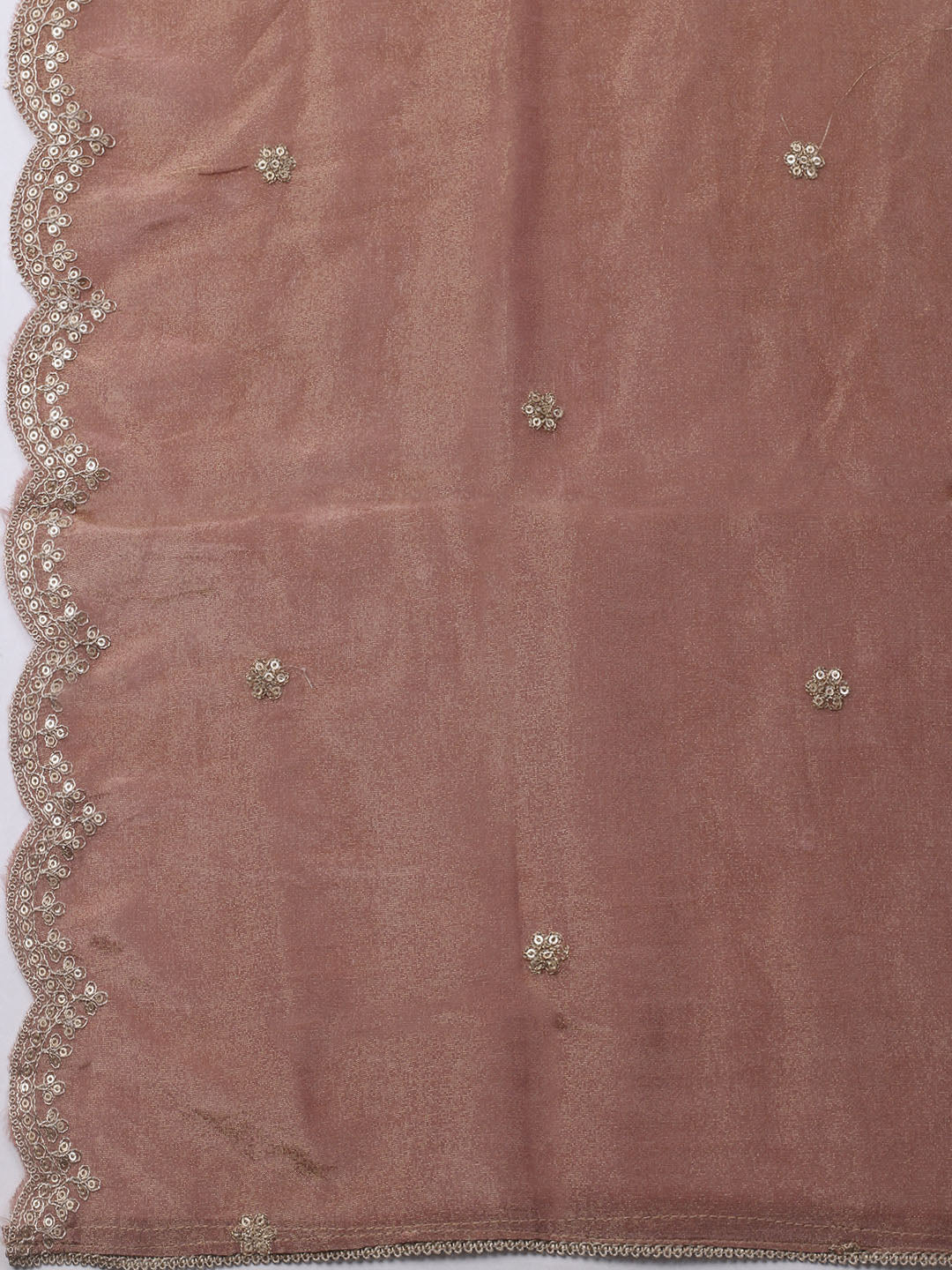 Embroidered Tissue Unstitched Kurta With Pant &amp; Dupatta