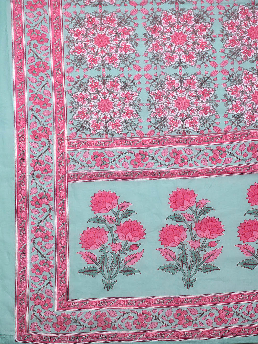 Embellished Cotton Blend Unstitched Suit With Pant &amp; Dupatta