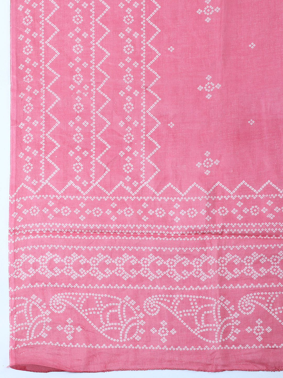 Printed Cotton Blend Unstitched Suit With Pant &amp; Dupatta