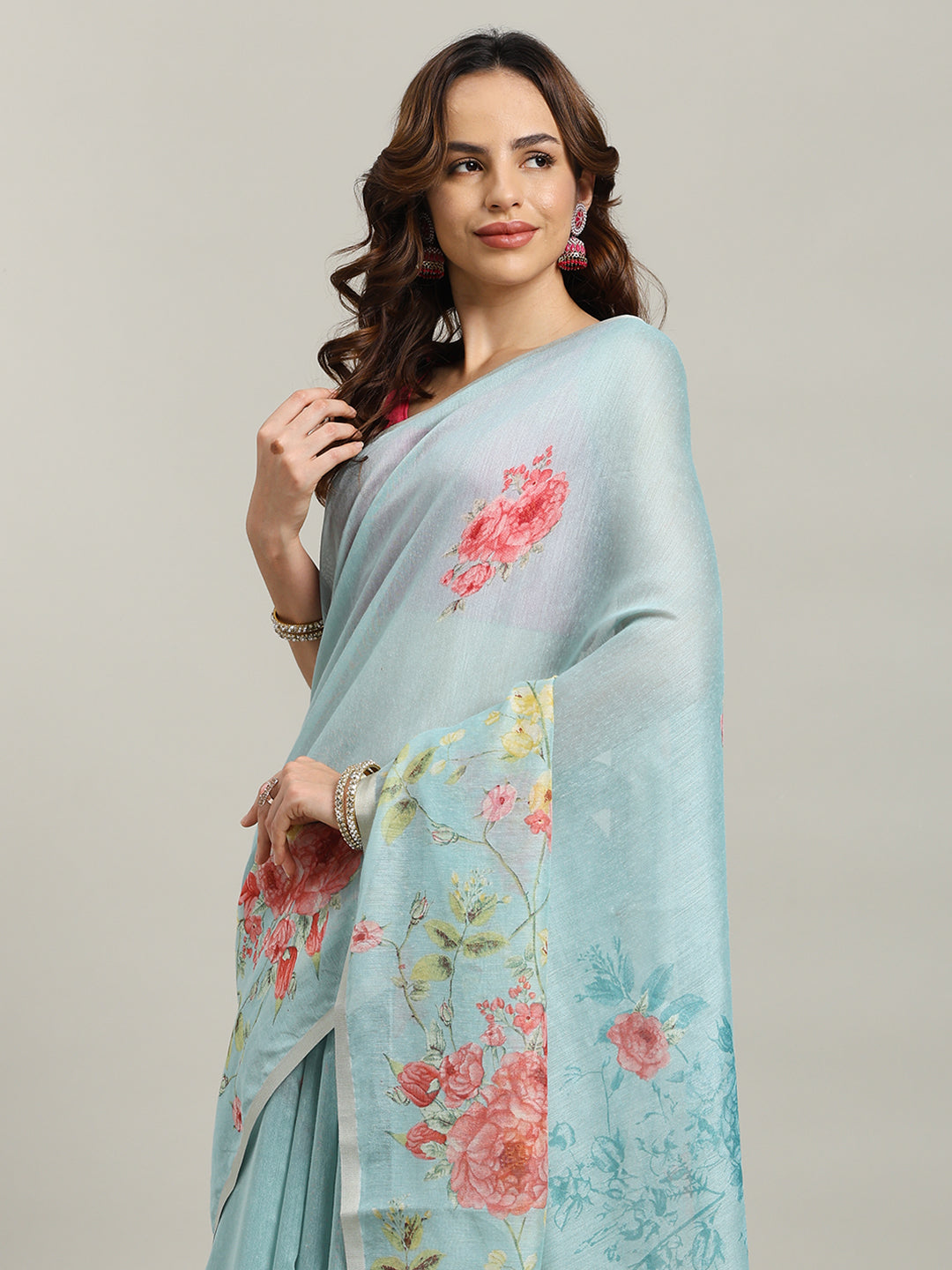 Maheshwari Printed Dola Cotton Saree