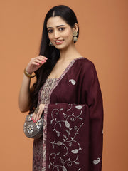 Paisley Printed Cotton Unstitched Suit Piece With Dupatta