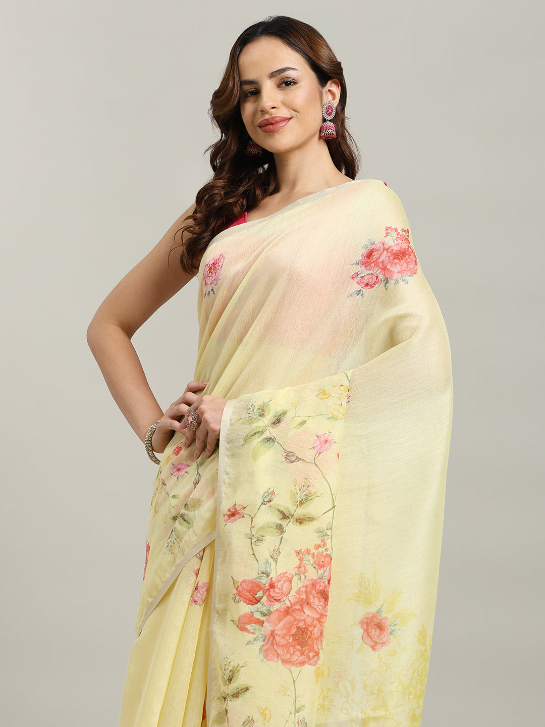 Maheshwari Printed Dola Cotton Saree