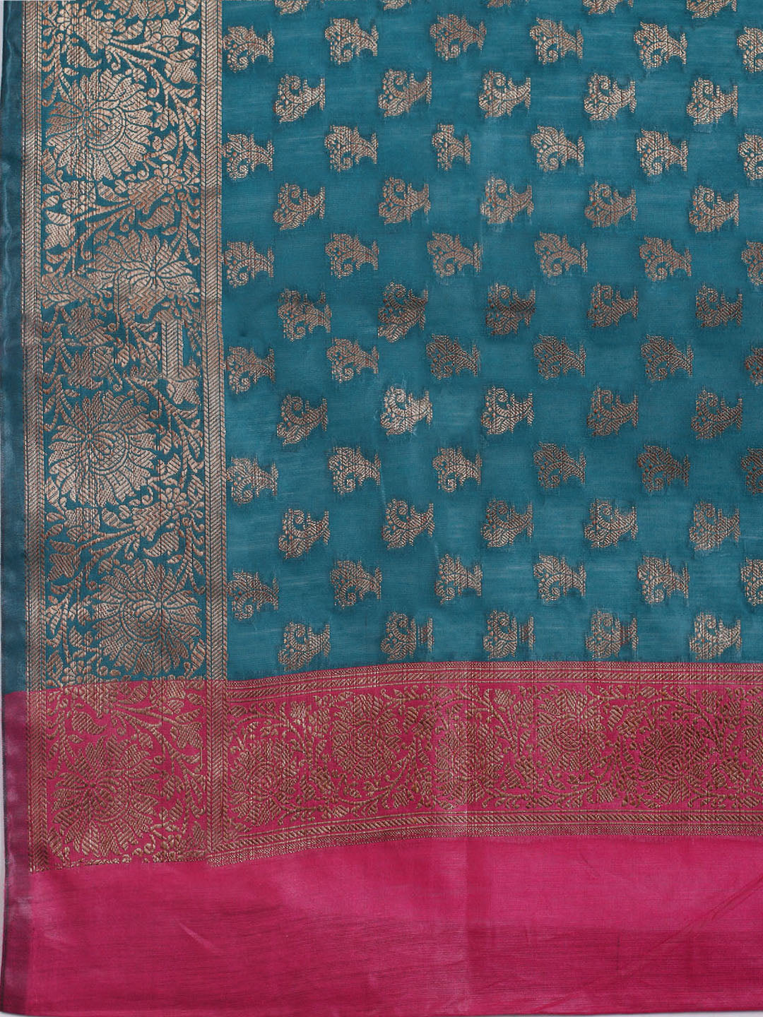 Woven Chanderi Unstitched Suit With Dupatta