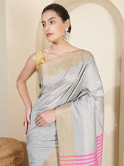 Zari Border Woven Art Silk Saree