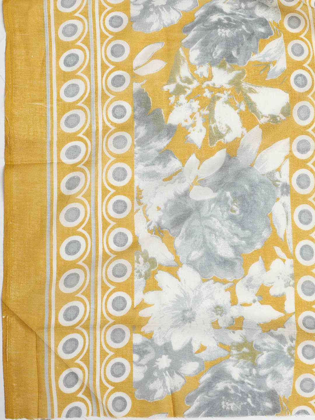 Printed Cotton Blend Unstitched Suit With Dupatta