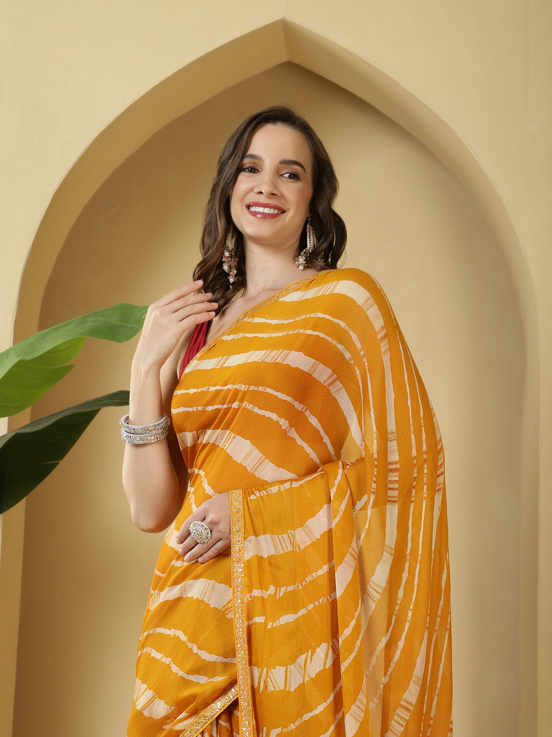 Digital Printed Chiffon Saree