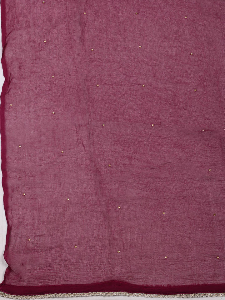 Woven Design Chanderi Unstitched Suit With Pant &amp; Dupatta